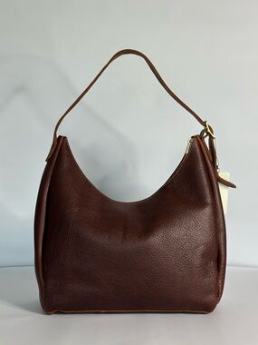Portland Leather Goods Large Aspen Shoulder Bag In Nutmeg Brown Leather Hobo NWT